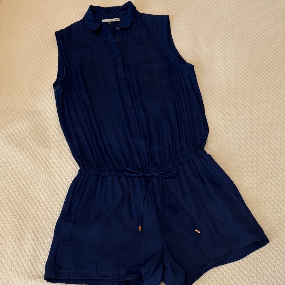 Sleeveless Navy Blue Romper